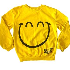 Smiley World  & H&M Yellow Happy Face Sweatshirt 6/7